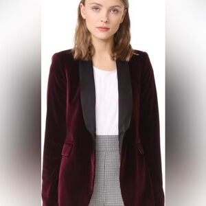 Alice + Olivia Velvet Tuxedo Blazer